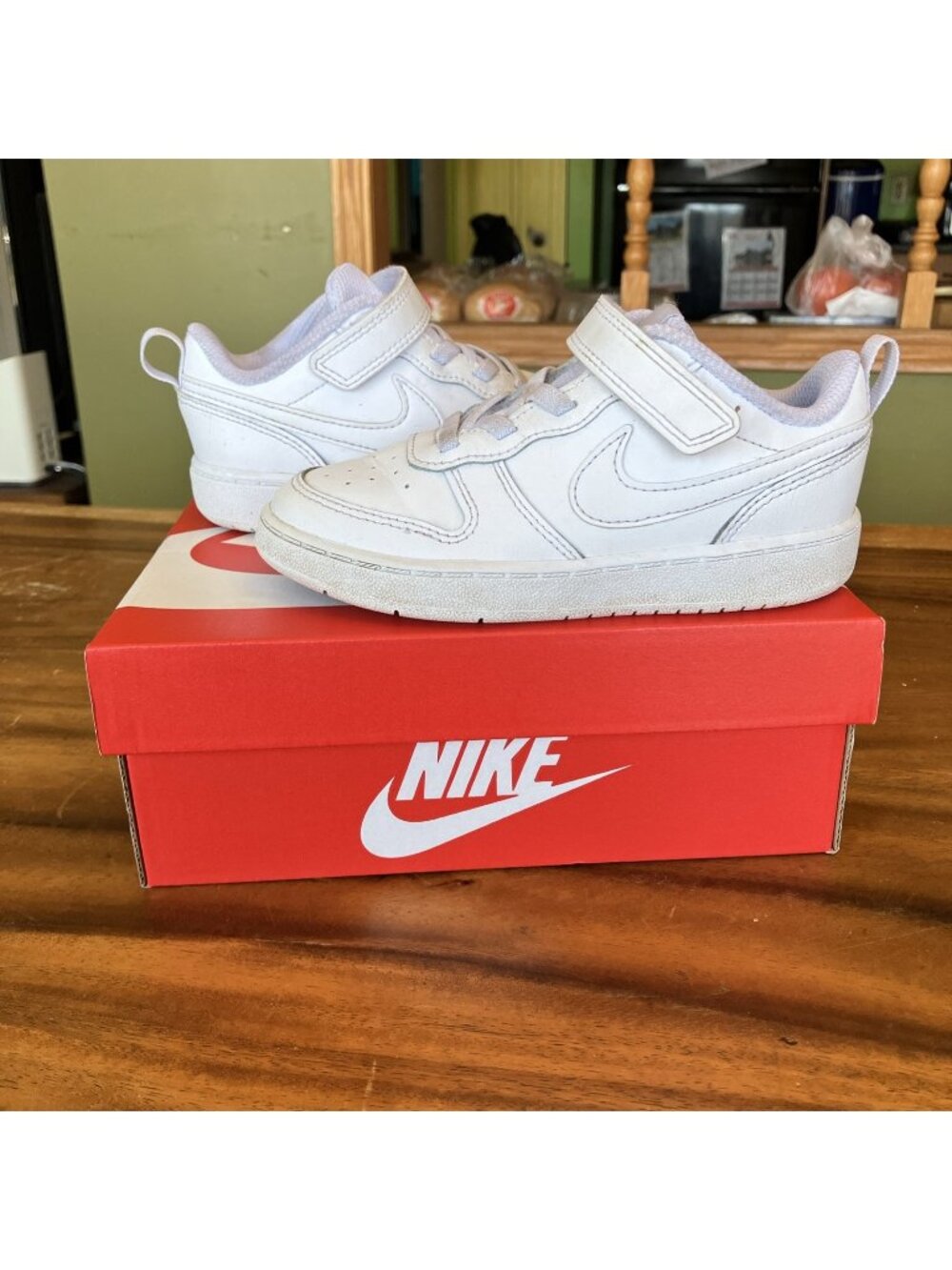 Nike Court Borough Low 2 White Size 10c Sneakers BQ5453 100 - W/Box